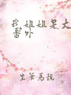 我姐姐是大明星番外