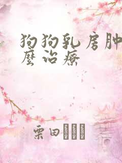 狗狗乳房肿块怎么治疗