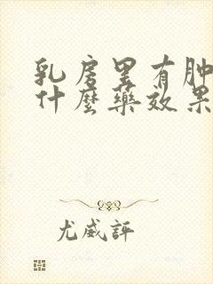 乳房里有肿块吃什么药效果好