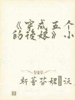 《穿成五个反派的后娘》小说