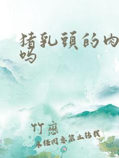 猪乳头的肉能吃吗