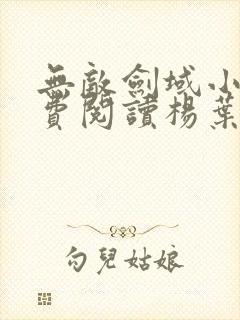 无敌剑域小说免费阅读杨叶