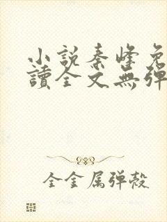 小说秦峰免费阅读全文无弹窗