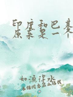 印度和巴基斯坦原来是一个国家吗