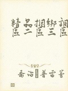 精品捆绑调教一区二区三区
