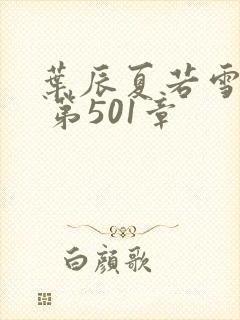 叶辰夏若雪孙怡 第501章