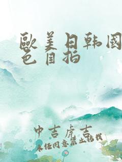 欧美日韩国产黄色自拍