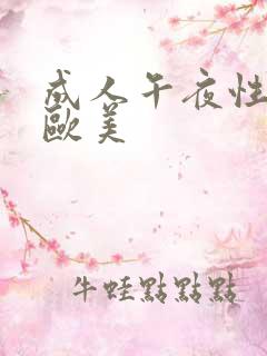 成人午夜性视频欧美