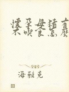 怀孕母猪有点喘不吃食怎么办