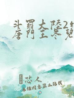 斗罗大陆2绝世唐门王冬儿的身份