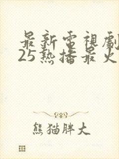 最新电视剧2025热播最火剧