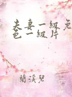 夫妻一级免费黄色一级片