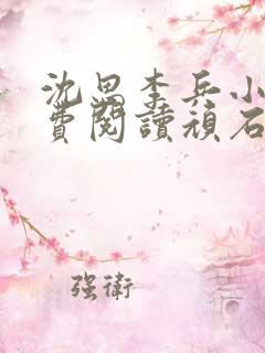 沈思李兵小说免费阅读顽石网