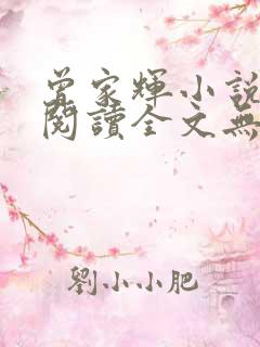 曾家辉小说免费阅读全文无弹窗