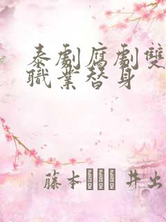 泰剧腐剧双男主职业替身