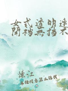 女式透明连体衣开裆无挡不打码