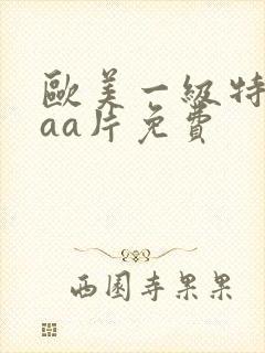 欧美一级特黄aaa片免费