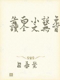 告白小说免费阅读全文无窗口