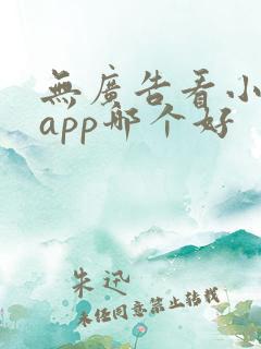 无广告看小说的app哪个好