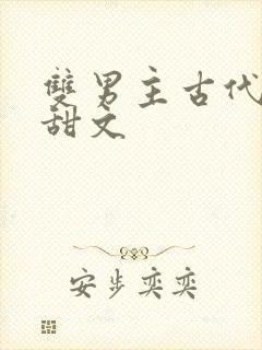 双男主古代生子甜文