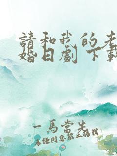 请和我的老公结婚日剧 下载