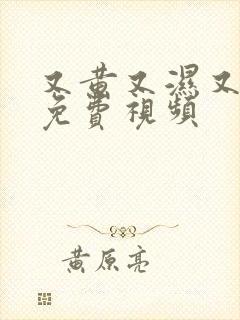 又黄又湿又软的免费视频