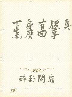 下身有腥臭味是怎么回事