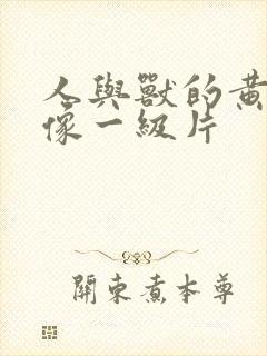 人与兽的黄色录像一级片