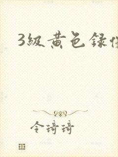 3级黄色录像片