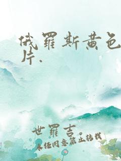 俄罗斯黄色1级片.