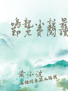 鸣龙小说最新章节免费阅读