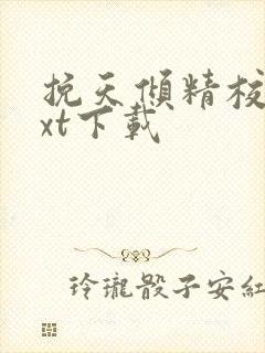 挽天倾精校版txt下载