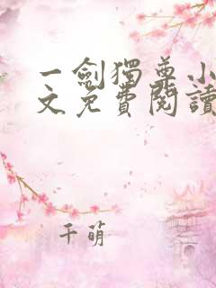 一剑独尊小说全文免费阅读无弹窗