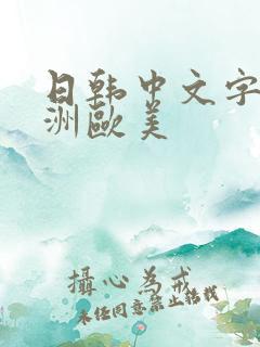 日韩中文字幕亚洲欧美