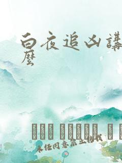 白夜追凶讲的什么