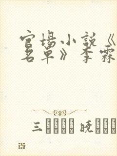 官场小说《省委名单》李霖