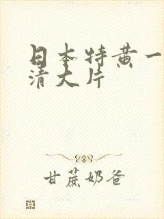 日本特黄一级高清大片