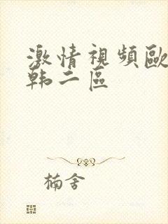 激情视频欧美日韩二区