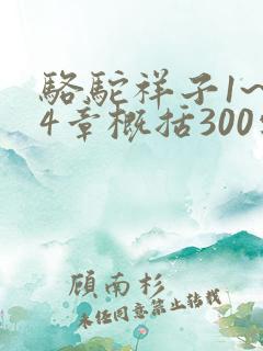 骆驼祥子1~24章概括300字