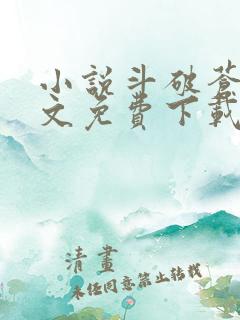 小说斗破苍穹全文免费下载