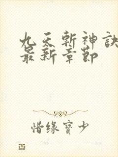 九天斩神诀小说最新章节