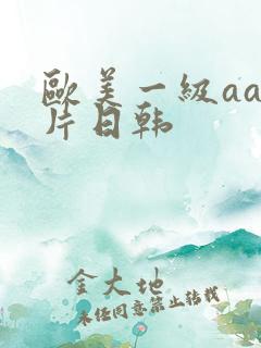 欧美一级aa大片日韩