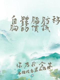 自体脂肪移植丰胸的价钱