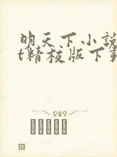 明天下小说txt精校版下载