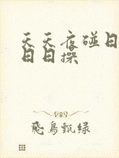 天天夜碰日日摸日日操