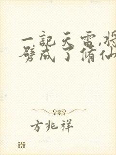 一记天雷,将我劈成了修仙者