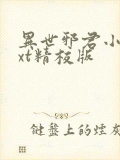 异世邪君小说txt精校版