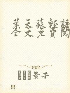 叶天苏轻语小说全文免费阅读