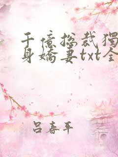 千亿总裁独宠替身娇妻txt全文下载 完整版
