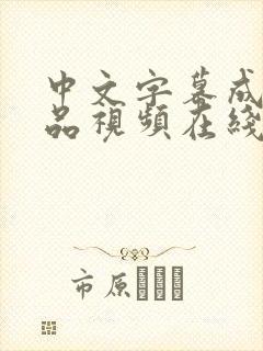 中文字幕成人精品视频在线